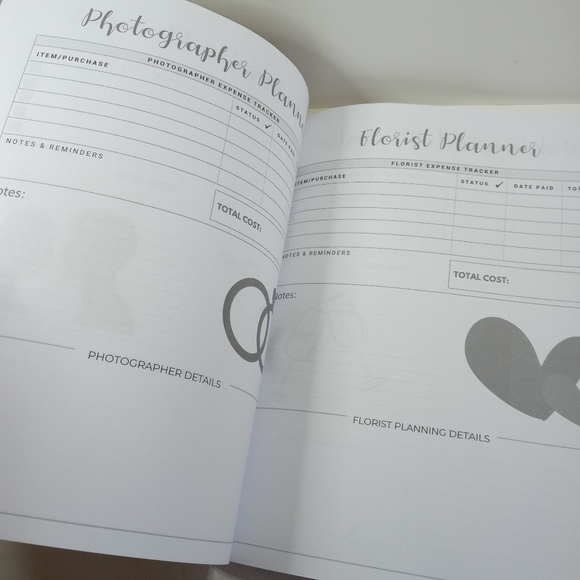 Mother of the Bride Wedding Planner & Organizer: Large White Roses Wedding Plan - Picture 6 of 12